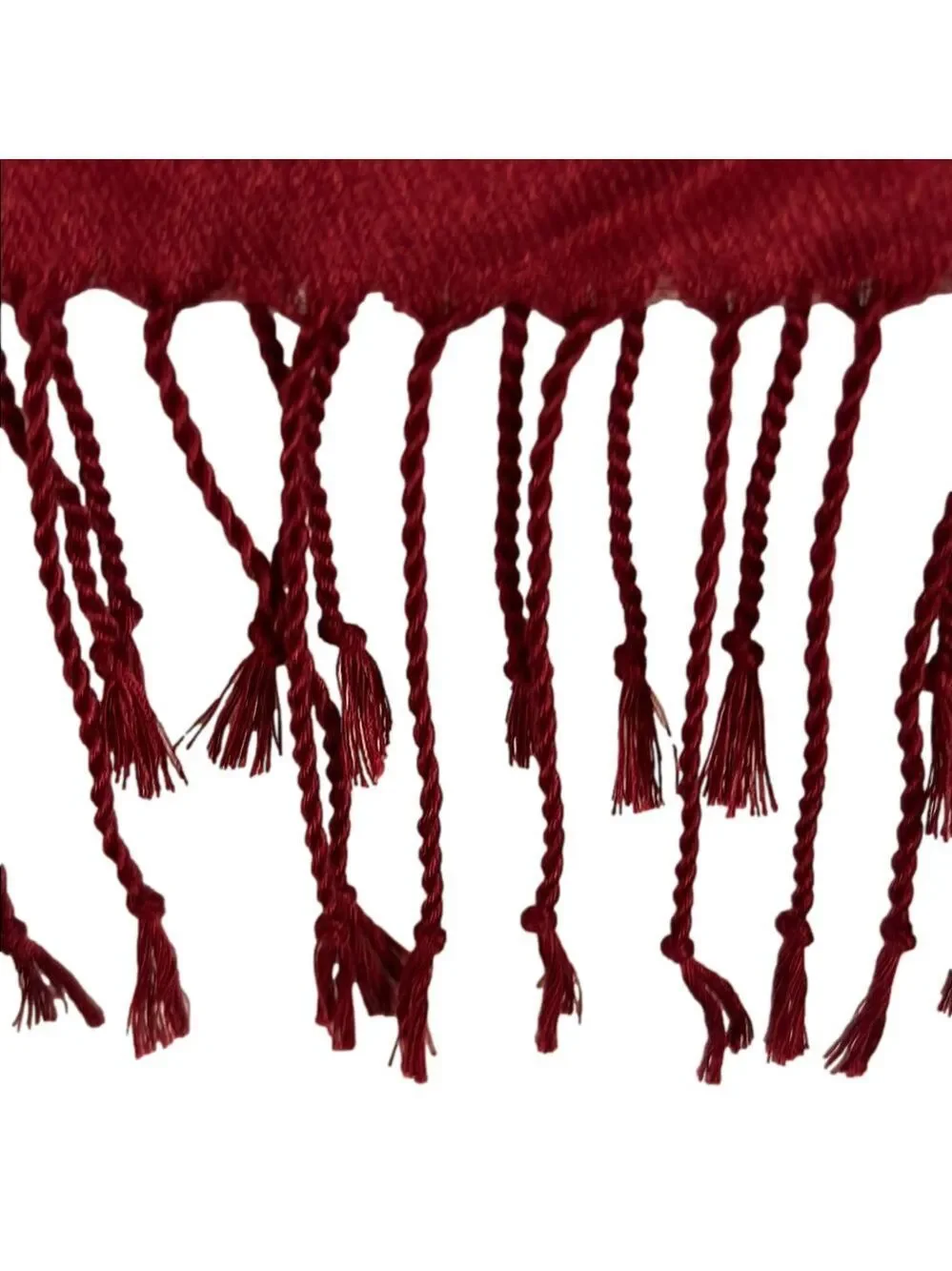 Nine West Burgundy Shawl with Fringe, 26X72, Rayon, (T3)